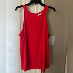 Red sleeveless swing blouse. Size XL. Brand: 14th & Union.